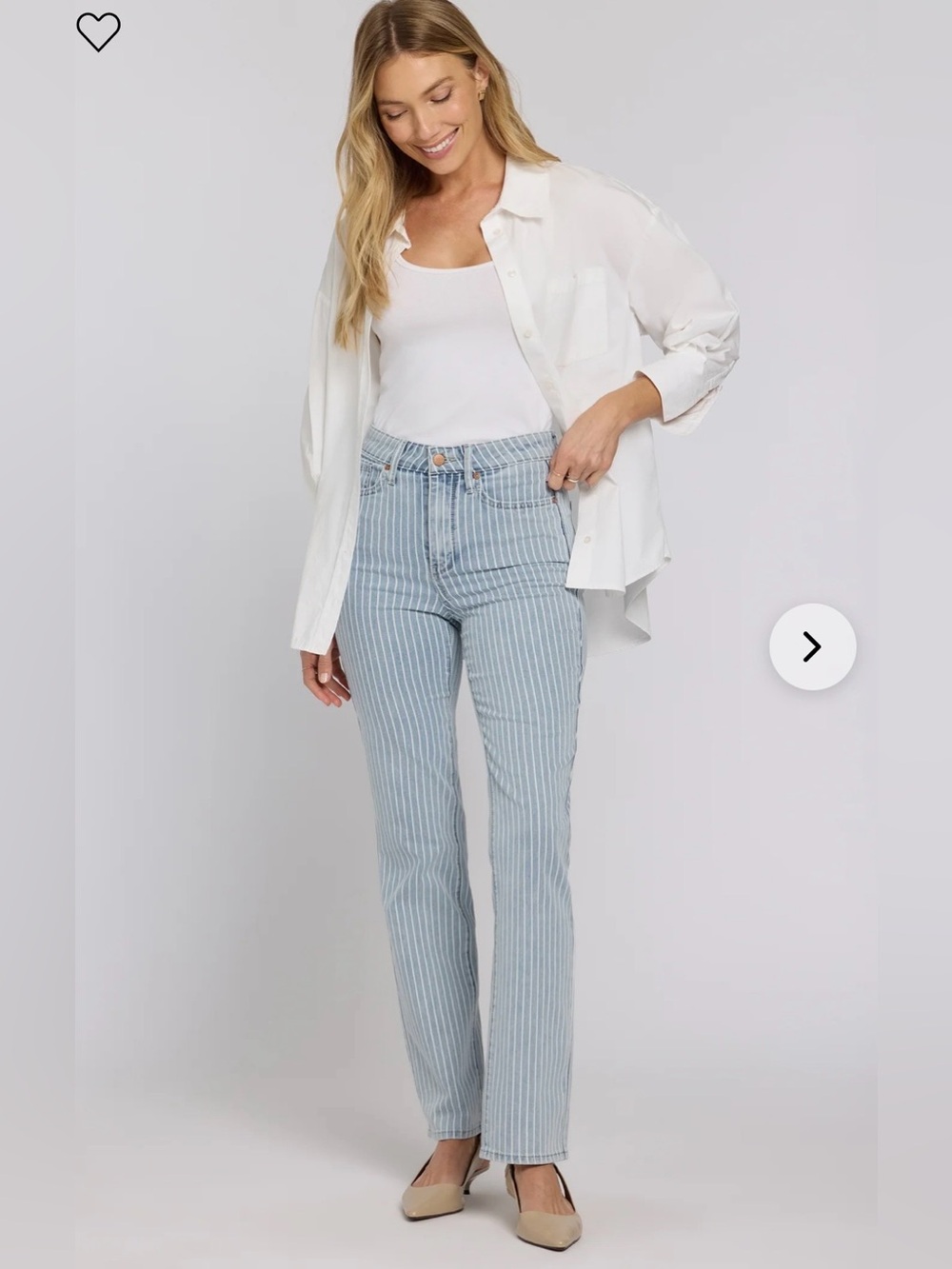 #3228*” 16x38” d. jeans Light Blue Pinstripe Straight Leg Jeans